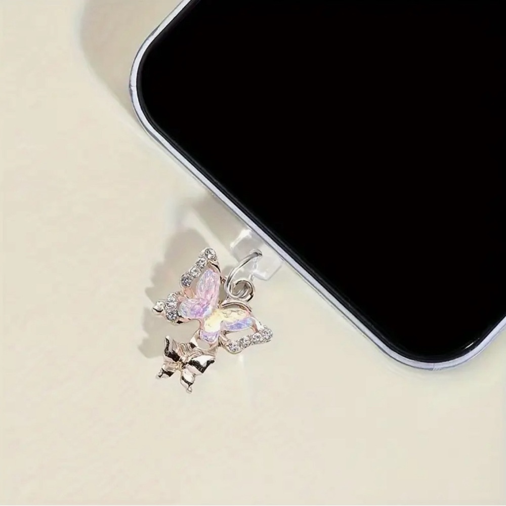 Elegant Butterfly Charm Phone Accessory